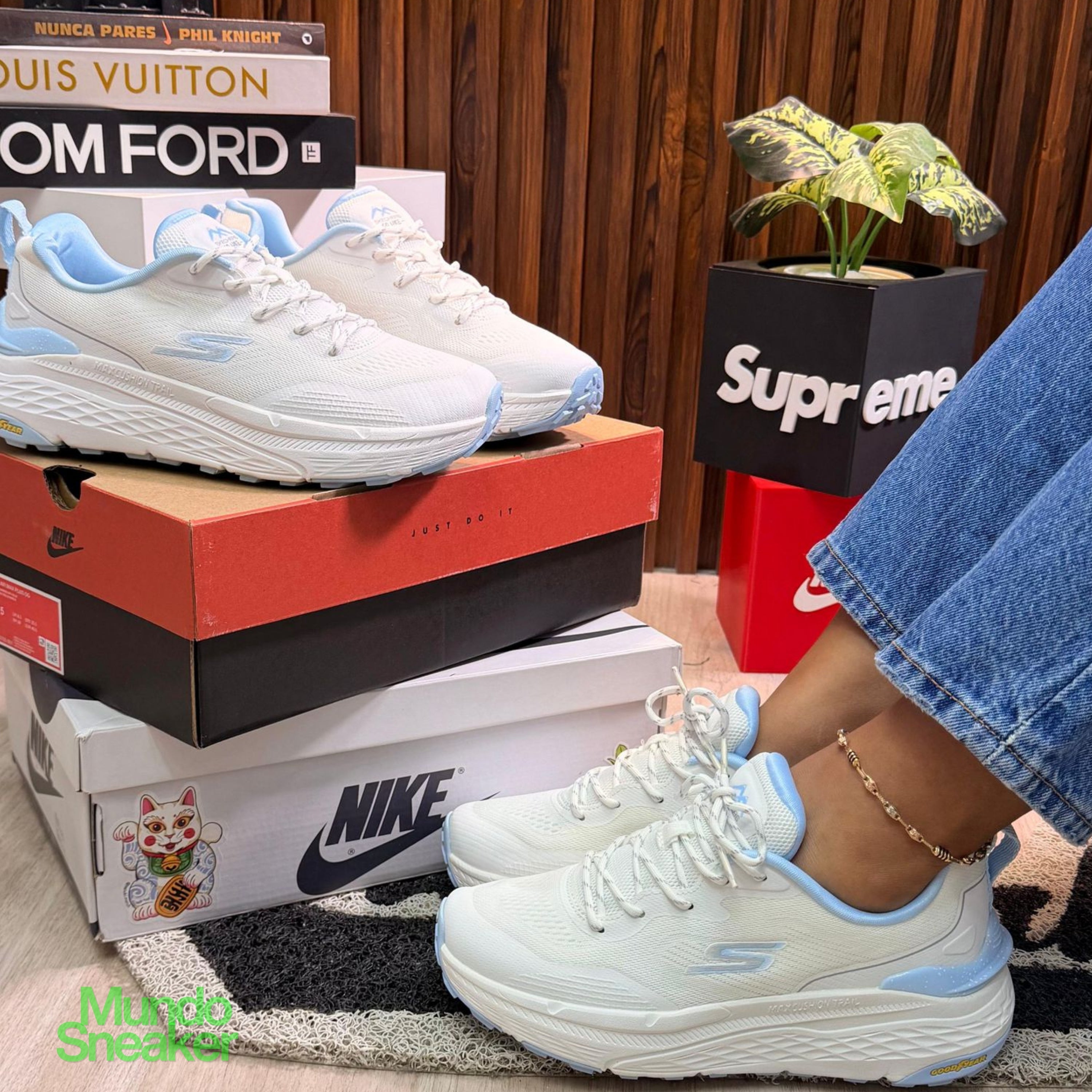 SKECHER CUSHION PREMIUN BEIGE